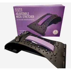 Bluzen Premium Adjustable Neck Stretcher • 3 Levels • Acupressure • Relaxation